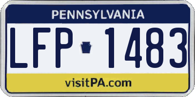 PA license plate LFP1483