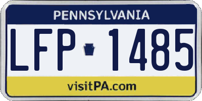 PA license plate LFP1485