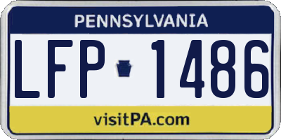 PA license plate LFP1486