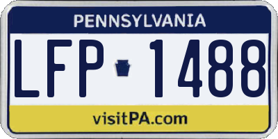 PA license plate LFP1488