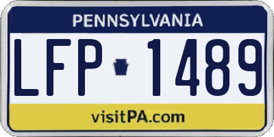 PA license plate LFP1489