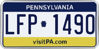 PA license plate LFP1490