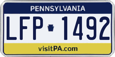 PA license plate LFP1492