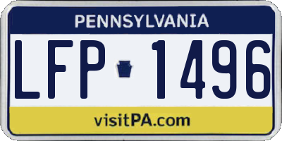 PA license plate LFP1496