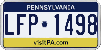 PA license plate LFP1498