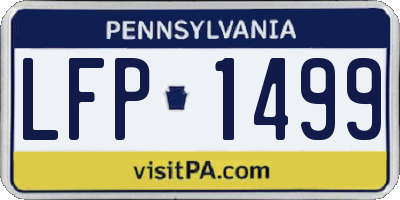 PA license plate LFP1499