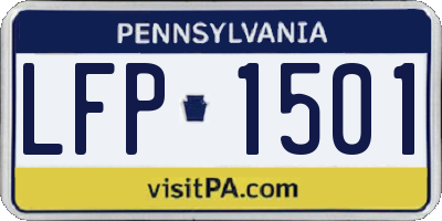 PA license plate LFP1501
