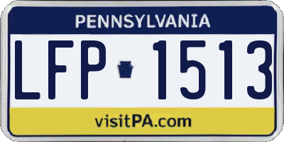 PA license plate LFP1513