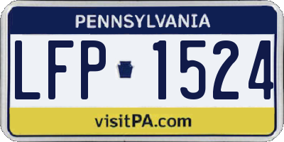 PA license plate LFP1524