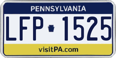 PA license plate LFP1525