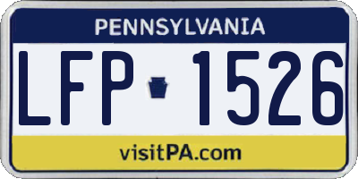 PA license plate LFP1526