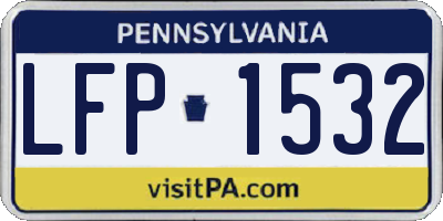 PA license plate LFP1532