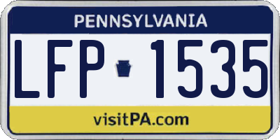 PA license plate LFP1535