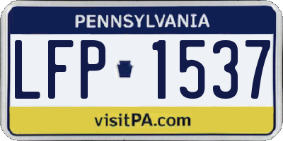 PA license plate LFP1537