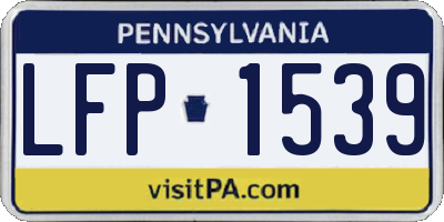 PA license plate LFP1539