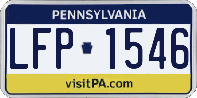 PA license plate LFP1546