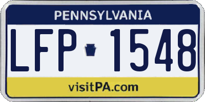 PA license plate LFP1548