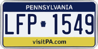 PA license plate LFP1549