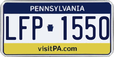 PA license plate LFP1550