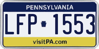 PA license plate LFP1553