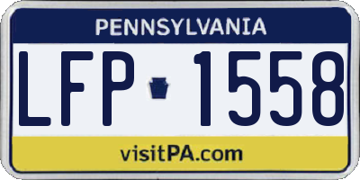 PA license plate LFP1558