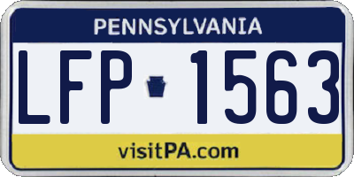 PA license plate LFP1563