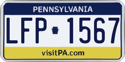 PA license plate LFP1567