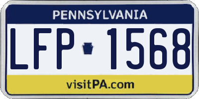 PA license plate LFP1568