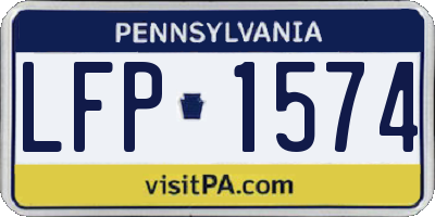 PA license plate LFP1574