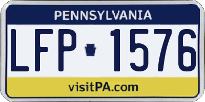 PA license plate LFP1576