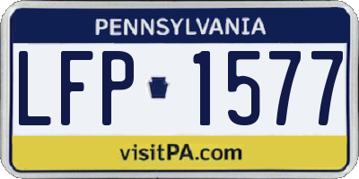PA license plate LFP1577