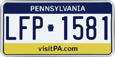 PA license plate LFP1581