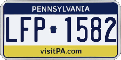 PA license plate LFP1582