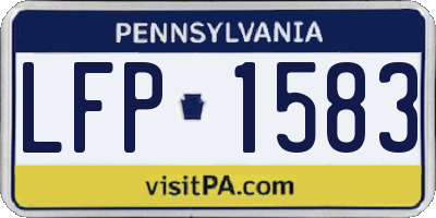 PA license plate LFP1583