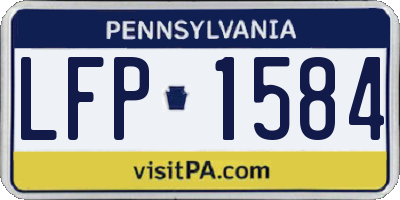 PA license plate LFP1584