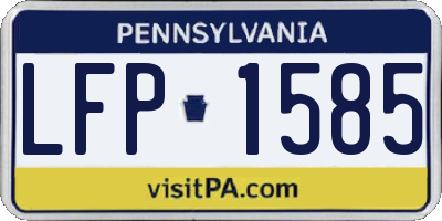 PA license plate LFP1585