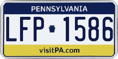 PA license plate LFP1586