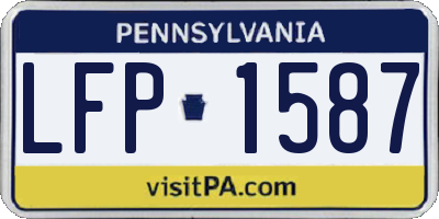 PA license plate LFP1587