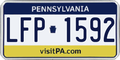 PA license plate LFP1592