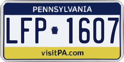 PA license plate LFP1607