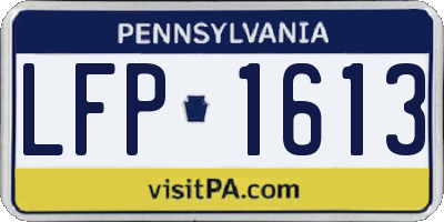 PA license plate LFP1613