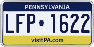 PA license plate LFP1622