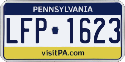 PA license plate LFP1623