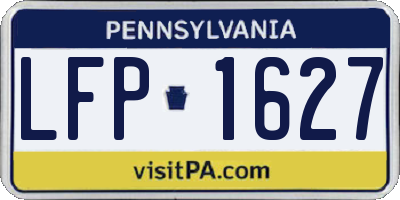 PA license plate LFP1627