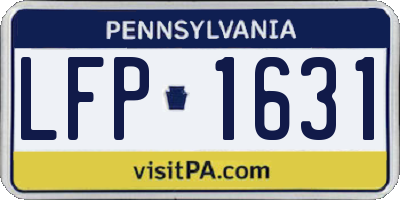 PA license plate LFP1631