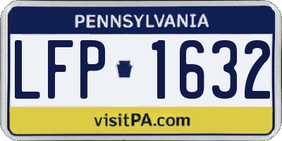 PA license plate LFP1632