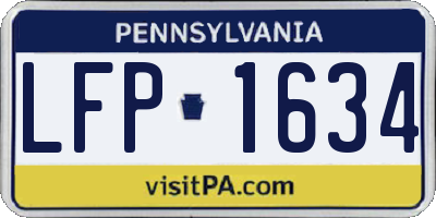 PA license plate LFP1634