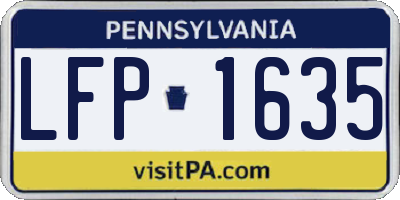 PA license plate LFP1635