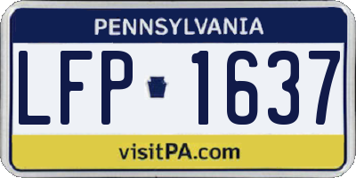 PA license plate LFP1637