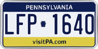 PA license plate LFP1640